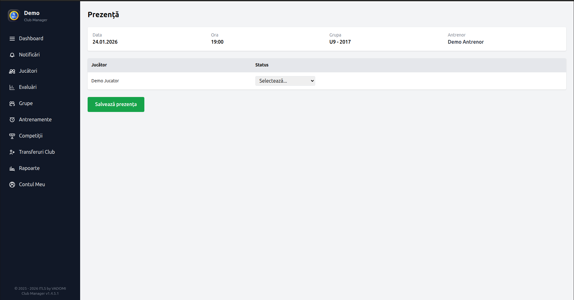 Coach — Prezență