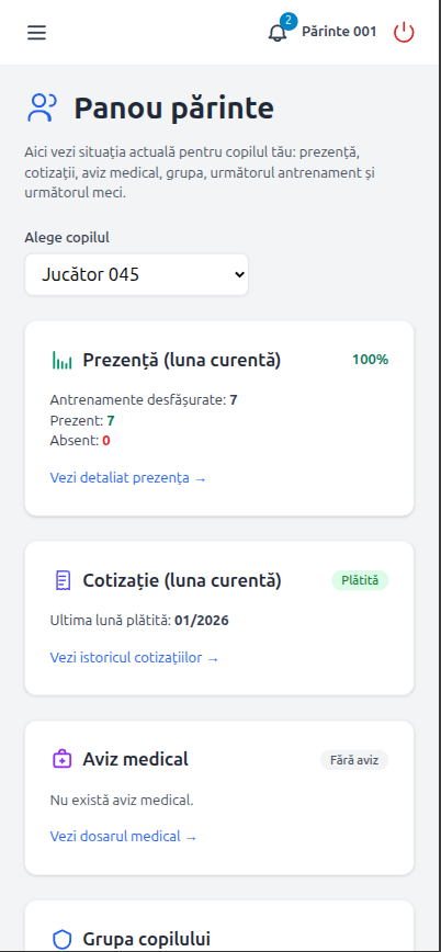 Părinte — Panou copil