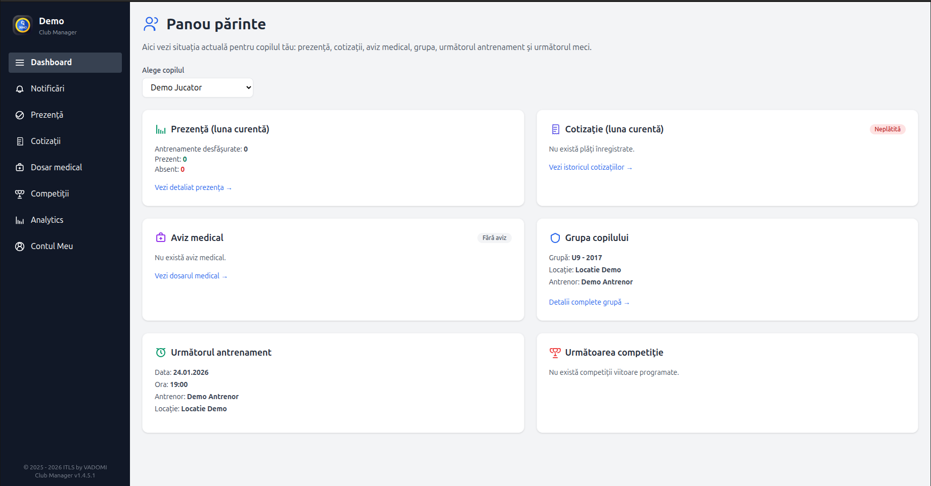 Părinte — Panou copil